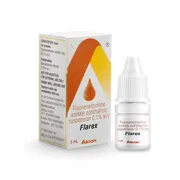 Flarex 5 ml Box/Carton + Eye Drops Bottle showing the Front/Back face.