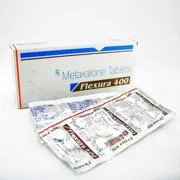 Flexura 400 Mg Box/Carton + Blister Pack showing the Front face.