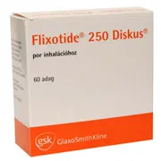 Flixotide Discus 250 Mcg Box/Carton showing the Front face.