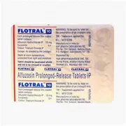 Flotral 10 Tablet PR Blister Pack showing the Back face.