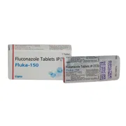 Fluka 150 Mg Box/Carton + Blister Pack showing the Front and Back face.