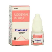 Flurisone 0.1% 5 ml Box/Carton + Eye Drops Bottle showing the Front face.