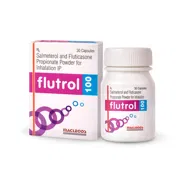 Flutrol 50 Mcg_100 Mcg Capsule Box/Carton + Bottle Front view