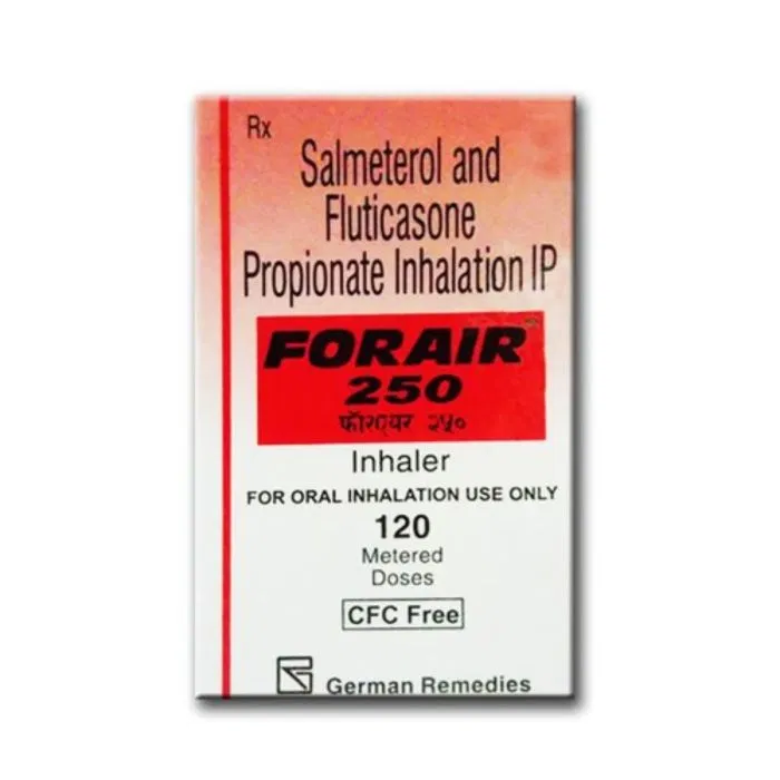 ForAir 250 CFC Free Inhaler Inhaler showing the Front face.