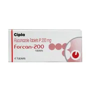 Forcan 200 Mg Box/Carton showing the Front face.