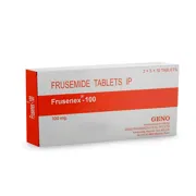 Frusenex 100 Mg Box/Carton showing the Front face.