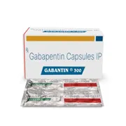 Gabantin 300 Mg Capsule Box/Carton + Blister Pack showing the Front face.