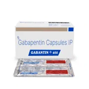 Gabantin 400 Mg Capsule Box/Carton + Blister Pack showing the Front face.