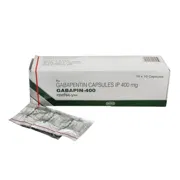Gabapin 400 Mg Box/Carton + Blister Pack showing the Front face.