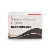 Gabasign 800 Mg Tablet Box/Carton showing the Front face.