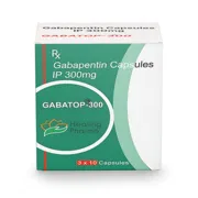 Gabatop 300 Mg Capsule Box/Carton showing the Front face.