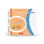 Gabatop 400 Mg Capsule Box/Carton showing the Front face.