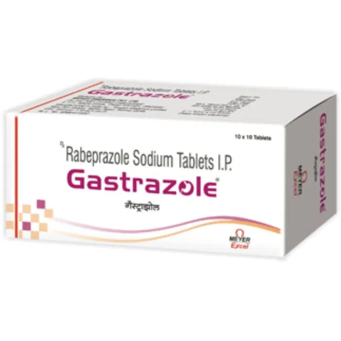 Gastrazole 20 Mg Tablet Box/Carton showing the Front face.