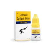 Gatsun 5 ml Box/Carton + Eye Drops Bottle showing the Front face.