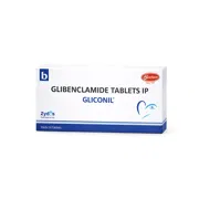 Gliconil 5 Mg Tablet Box/Carton showing the Front face
