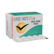 Glide Tablet Box/Carton + Blister Pack showing the Front face.