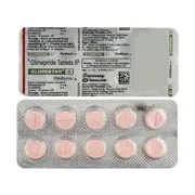 Glimestar 4 Tablet Blister Pack showing the Front face.