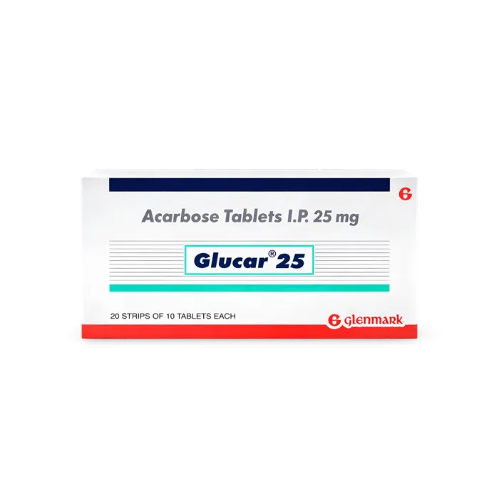 Glucar 25 Tablet pack