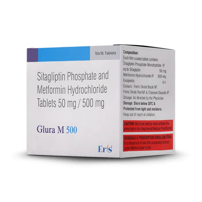 Glura M 500 Tablet pack