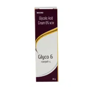 Glyco Cream 6% (30gm) Box/Carton showing the Front face.