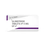 GP 4 Tablet Box/Carton showing the Front face