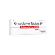 Griseofulvin 250 Mg Tablet Box/Carton showing the Front face