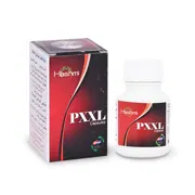 Hashmi PXXL Capsule (20 Caps-Pack) Box/Carton + Bottle showing the Front face.