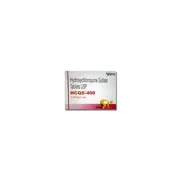 HCQS 400 Mg Tablet Box/Carton showing the Front face.