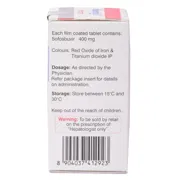 Hepcinat 400 Mg Box/Carton showing the Back face.