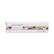 Herpex Cream 5 gm Box/Carton showing the Front face.