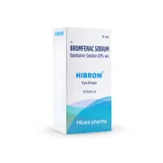 Hibrom 0.09% 5 ml Box/Carton showing the Front face.