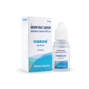 Hibrom 0.09% 5 ml Box/Carton + Eye Drops Bottle showing the Front face.