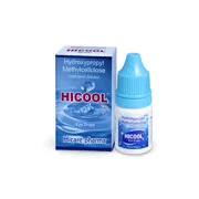 Hicool 0.7% 5ml Box/Carton + Eye Drops Bottle showing the Front face.