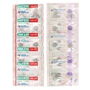 Hifen 100 DT Tablet Blister Pack + Strip showing the Front face.