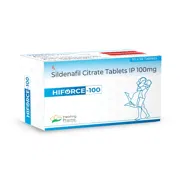 Hiforce 100 Mg Tablet Box/Carton showing the Front face.