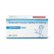 Hiforce 100 Mg Tablet Box/Carton showing the Front face.
