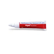 Higati Ointment 5 gm Tube showing the Front face.
