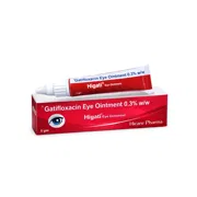 Higati Ointment 5 gm Tube + Box/Carton showing the Front face.