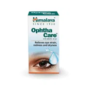 Himalaya Ophthacare Eye Drop Box/Carton showing the Front face.