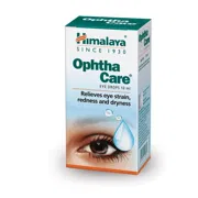 Himalaya Ophthacare Eye Drop Box/Carton showing the Front face.