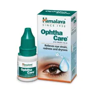 Himalaya Ophthacare Eye Drop Eye Drops Bottle + Box/Carton showing the Front face.
