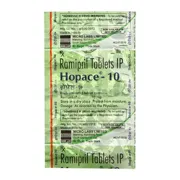 Hopace 10 Tablet Sachet showing the Front face.