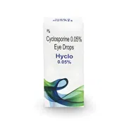 Hyclo 0.05% Eye Drop 5 ml Box/Carton showing the Front face.