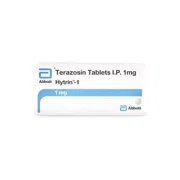 Hytrin 1 Mg Tablet Box/Carton showing the Front face