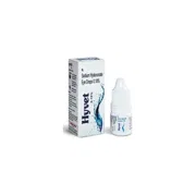 Hyvet 5 ml Box/Carton + Eye Drops Bottle showing the Front face.