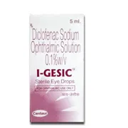 I Gesic 0.10% 5 ml Eye Drops Bottle showing the Front face.