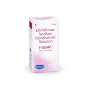 I Gesic 0.10% 5 ml Box/Carton showing the Front face.