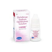 I Gesic 0.10% 5 ml Box/Carton + Eye Drops Bottle showing the Front face.