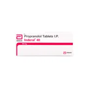 Inderal 40 Tablet Box/Carton showing the Front face