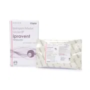 Ipravent Respules 2 ml Box/Carton + Sachet showing the Front face.